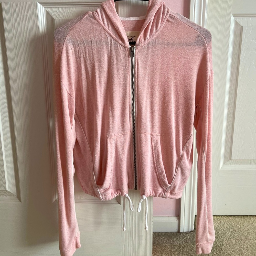 Hollister cropped zip up